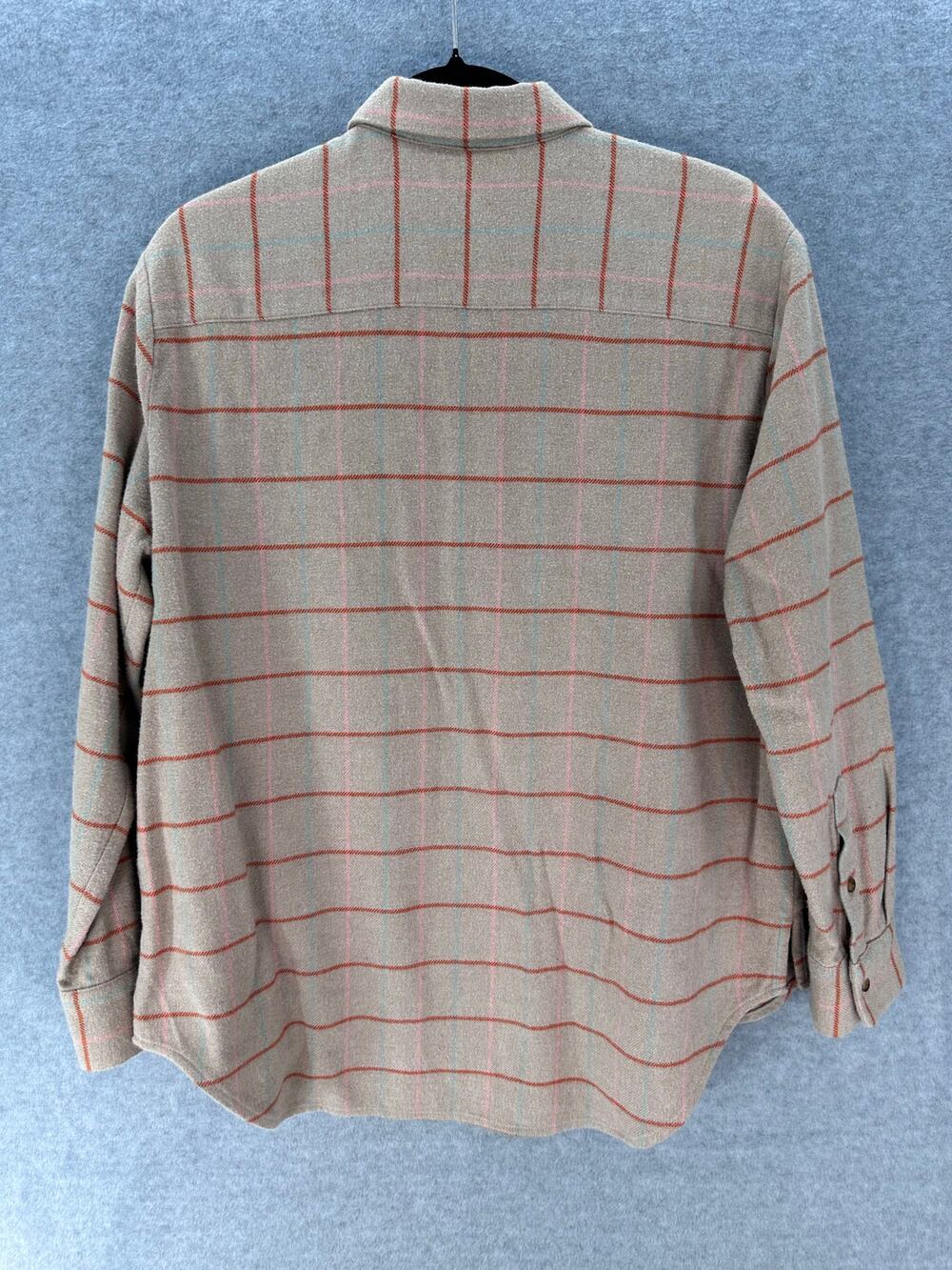 Madewell Women's sz M Neutral Flannel Lt. Blue & Lt. Pink w Greige Soft Classic